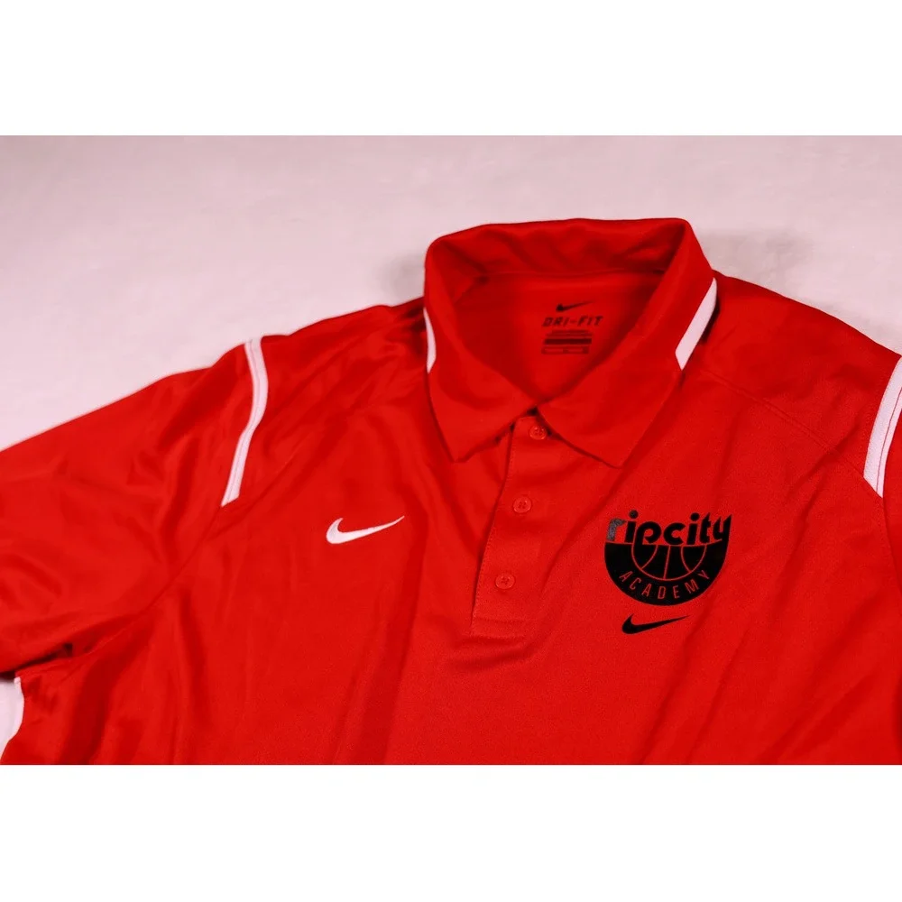 Nike Dri-FIT Rip City Academy Polo Golf Shirt Mens XL Red Basketball PDX NEW NWT